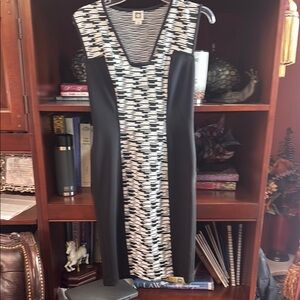 Anne Klein Black and White Patterned Dress